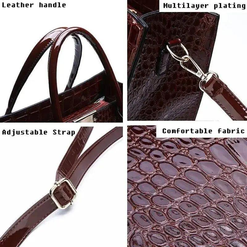 Crocodile Print Women Handbag - Exquisite Elegance