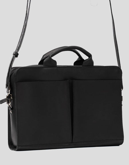 Leather Laptop Bag (Black)