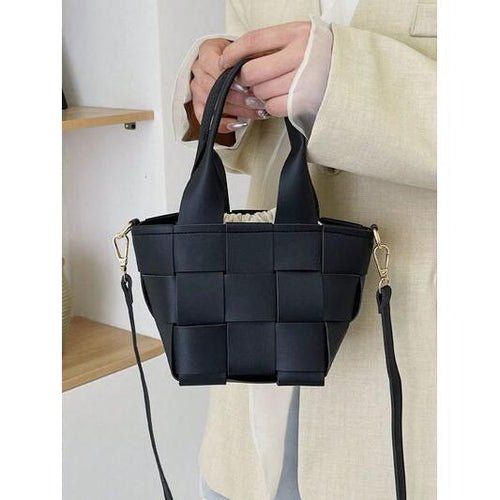 Load image into Gallery viewer, Elegant PU Leather Braided Bucket Bag
