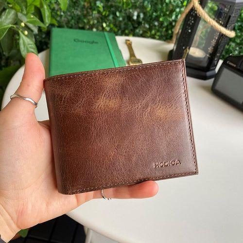 Load image into Gallery viewer, Atlanta - Genuine Leather Trifold Wallet with Coin Pouch Compartment
