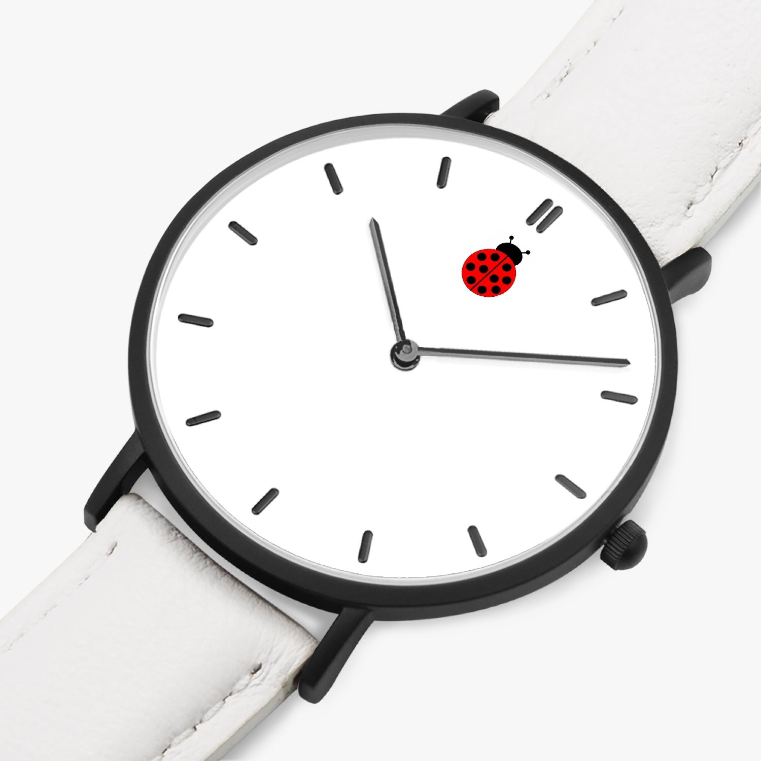 Jacki Easlick Ladybug Ultra-Thin Leather Strap Quartz Watch