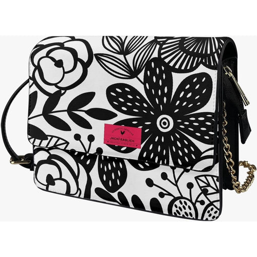 Load image into Gallery viewer, Jacki Easlick Happy Flowers Flap Handbag - A Luxurious Statement Piece

