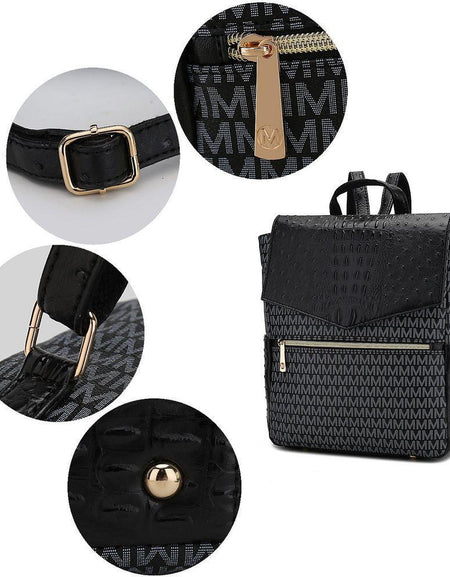 Leidy M Signature/Croco Backpack