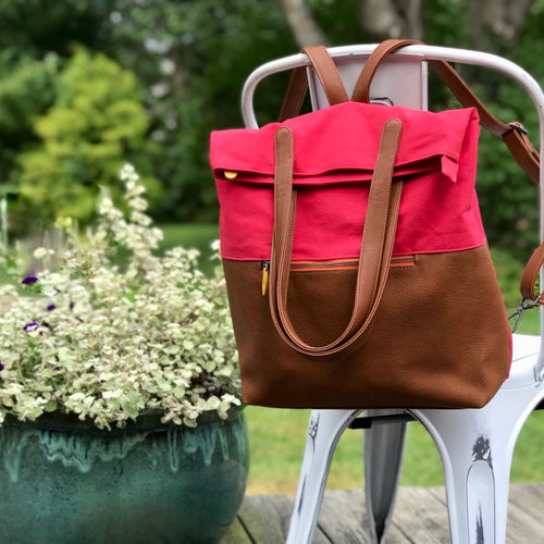 Load image into Gallery viewer, Greenpoint Convertible Backpack with Vegan Leather
