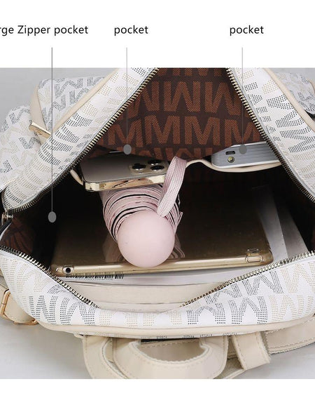 Palmer Vegan Leather Signature logo print Women Backpack