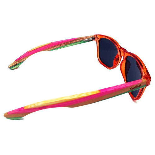 Load image into Gallery viewer, Juicy Fruit Multi-Colored Bamboo Polarized Sunglasses, Handcrafted
