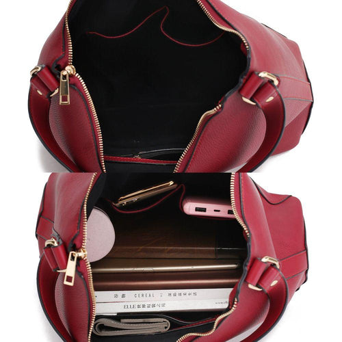 Load image into Gallery viewer, Mia K. Graciela Hobo Handbag - Elegantly Crafted Color-Block Vegan Leather
