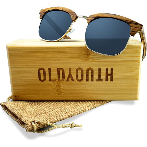 Load image into Gallery viewer, Zebra Wooden Sunglasses - Old Youth
