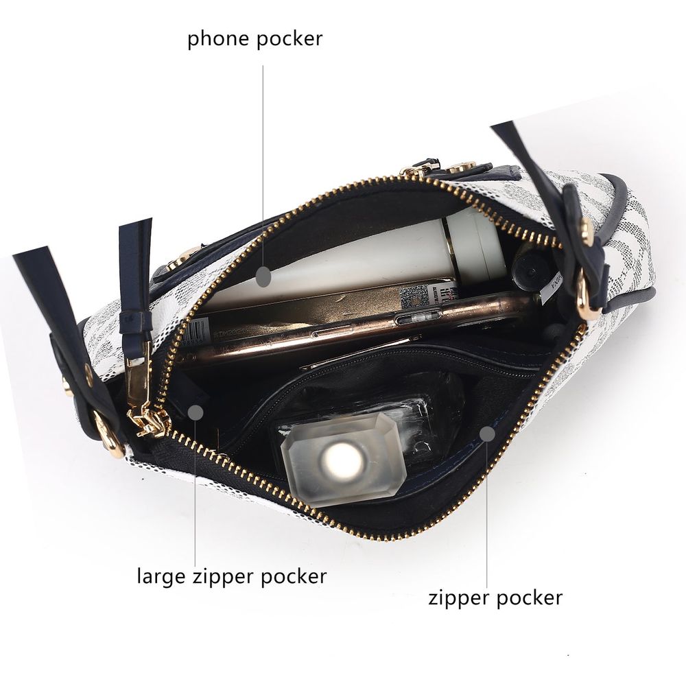 MKF Collection Essie Circular Print Vegan Leather Crossbody Bag by Mia