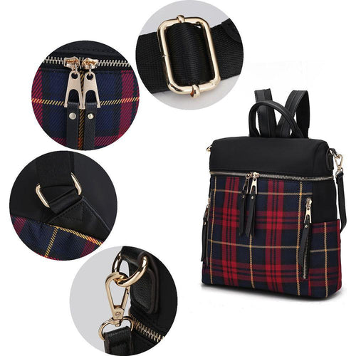 Load image into Gallery viewer, Nishi Plaid Backpack
