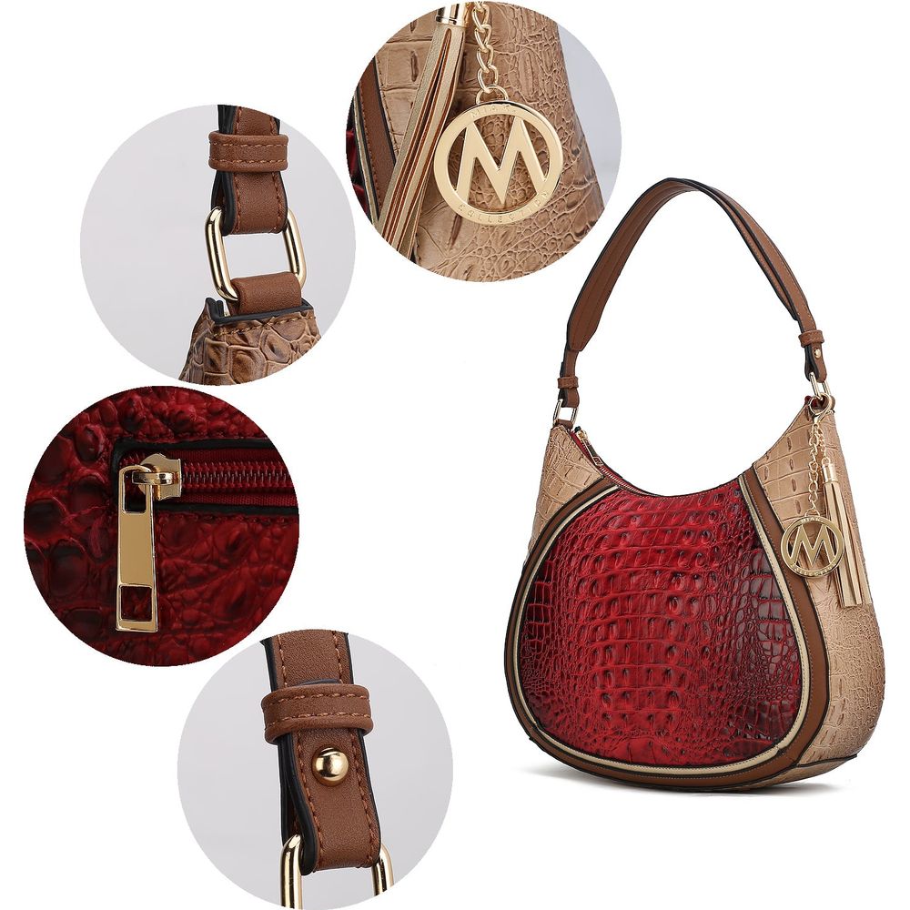 Nayra Embossed Hobo Bag