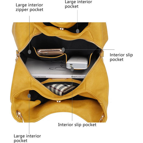 Load image into Gallery viewer, MKF Collection Ashley Hobo Bag and Wristlet Set by Mia K
