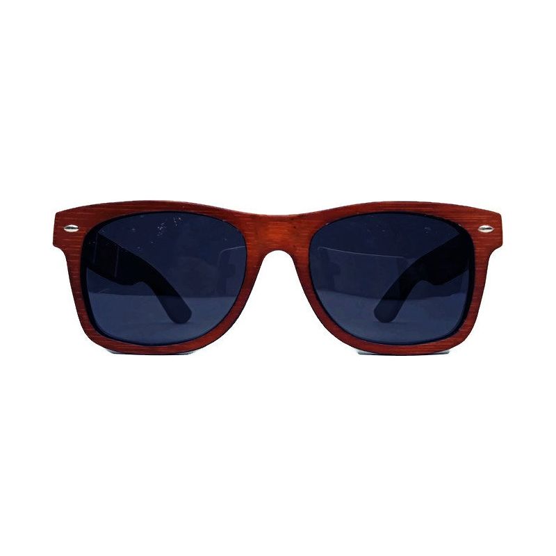 Red Stripe Two Tone Sunglasses, Engraved and Polarized