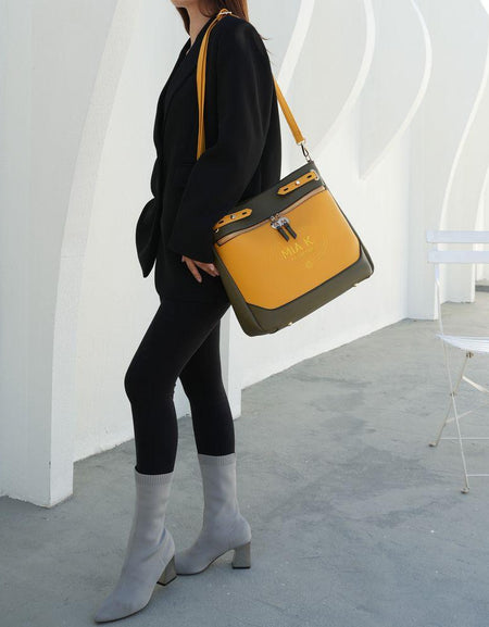 Evie Two Tone Vegan Leather Women Shoulder Bag