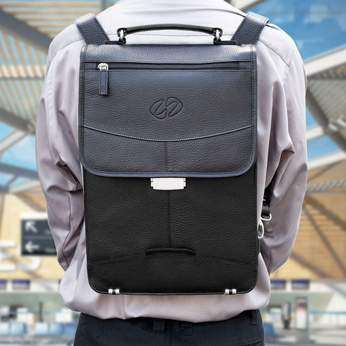 Load image into Gallery viewer, MacCase Premium Leather Briefcase Backpack
