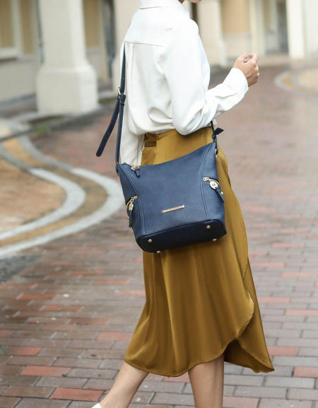 Mia K. Lux Hobo Bag with Wallet - Elegant Vegan Leather Handbag