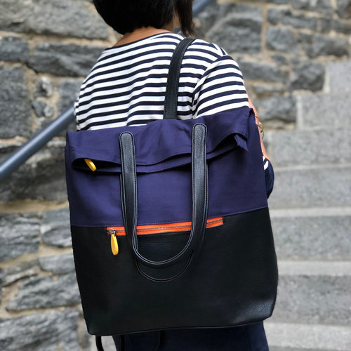 Load image into Gallery viewer, Greenpoint Convertible Backpack with Vegan Leather
