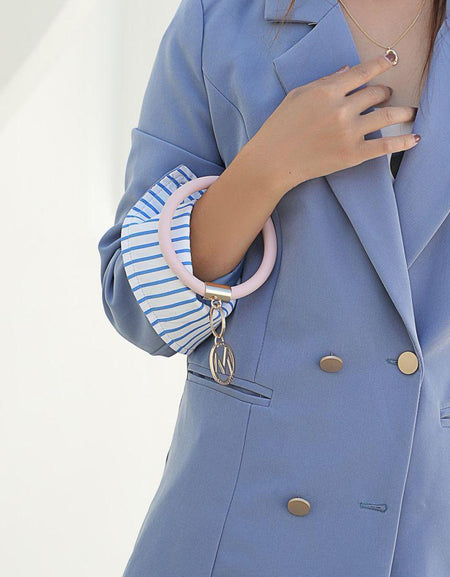 Mia K. Valeria Satchel Handbag with Keyring