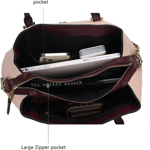 Load image into Gallery viewer, MKF Edith Tote Handbag with Wallet Vegan Leather Women by Mia K
