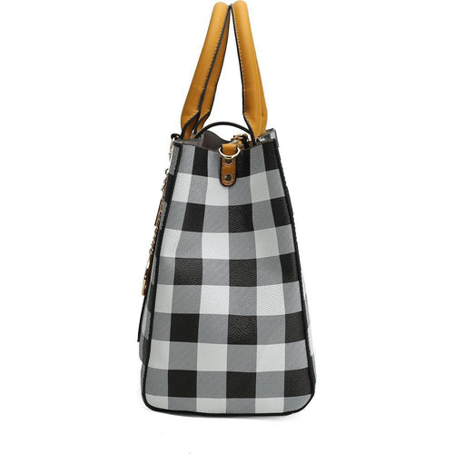 Load image into Gallery viewer, Yuliana Checkered Satchel Bag with Wallet
