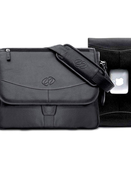 MacCase Premium Leather 13" MacBook Messenger Bag