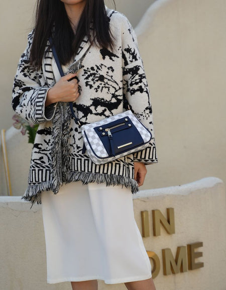 MKF Collection Essie Circular Print Vegan Leather Crossbody Bag by Mia