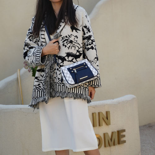 Load image into Gallery viewer, MKF Collection Essie Circular Print Vegan Leather Crossbody Bag by Mia
