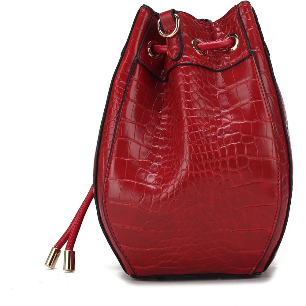 MKF Collection Cassidy Crocodile Embossed Vegan Leather Shoulder Bag