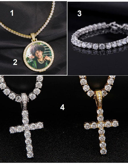 ECHO Memory Pendant Bundle - Luxury Custom Photo Medallion with Chains