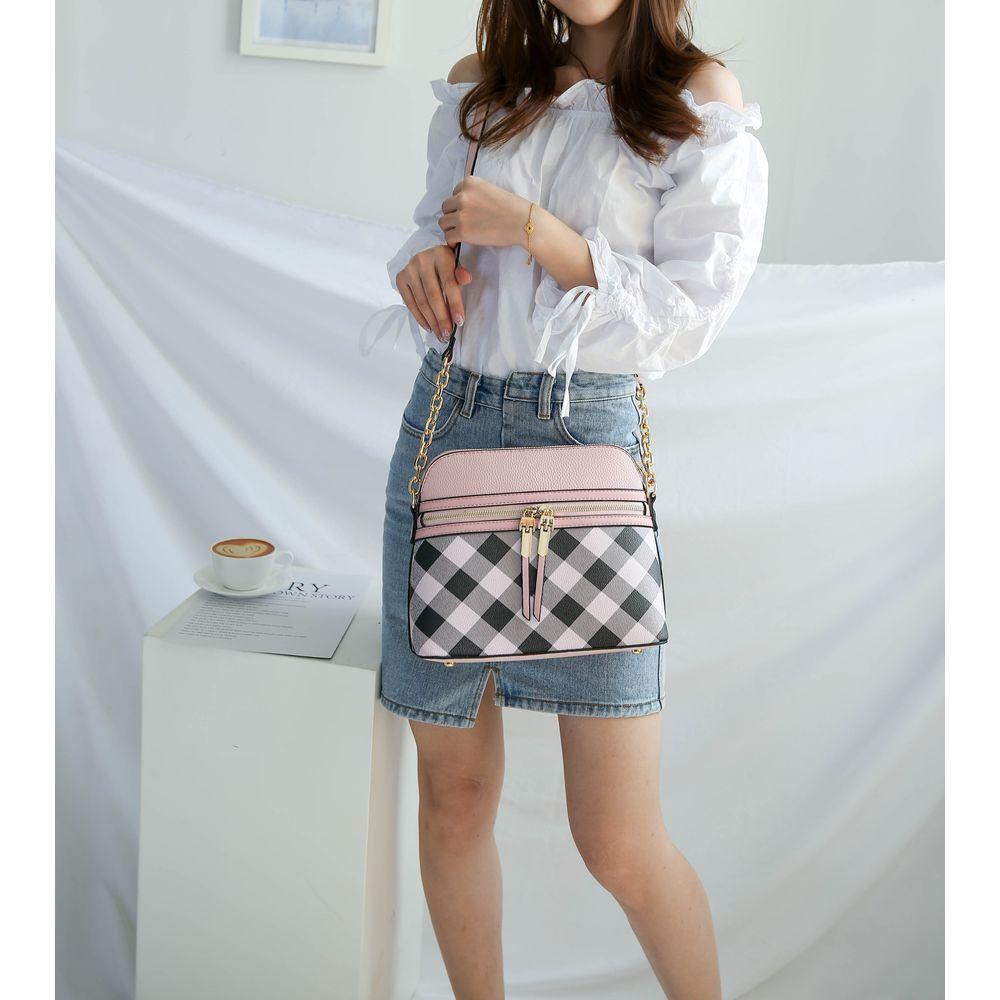 Suki Checkered Crossbody Handbag