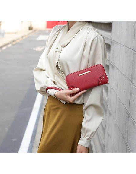 Mia K. Juliette Vegan Leather Women Shoulder Bag with Matching Wallet