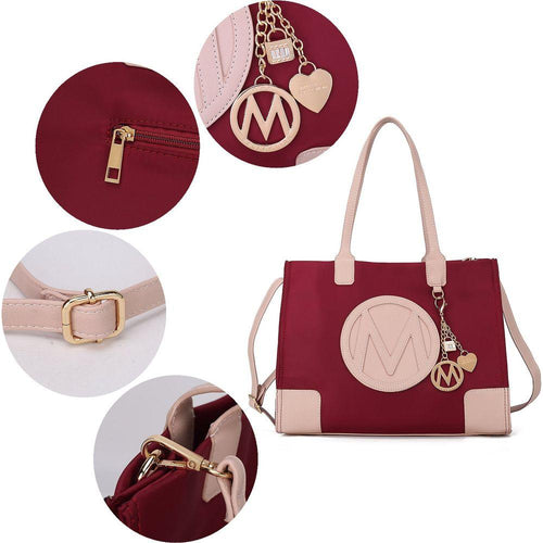 Load image into Gallery viewer, Mia K. Louise Tote Handbag and Wallet Set in Vegan Leather
