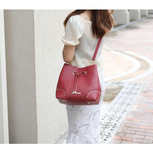 Load image into Gallery viewer, Callie Solid Bucket Bag with matching Wallet
