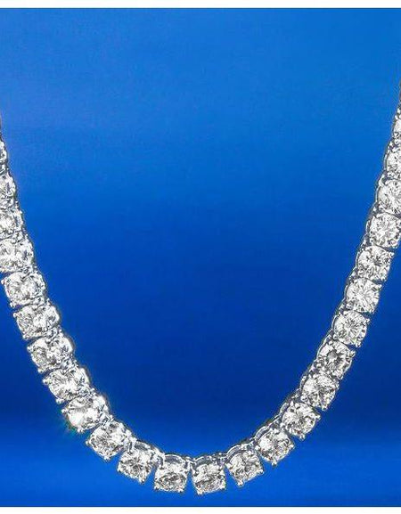 BMKIT2 Silver Colour Cuban & Tennis Chain Set