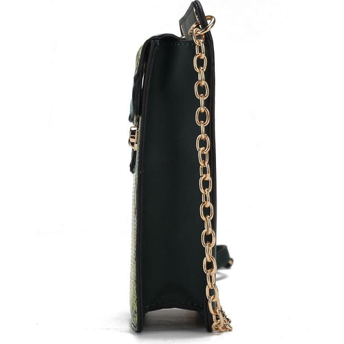 Load image into Gallery viewer, Yael Snake Embossed Vegan Leather Phone Crossbody Handbag: A Touch of Luxury
