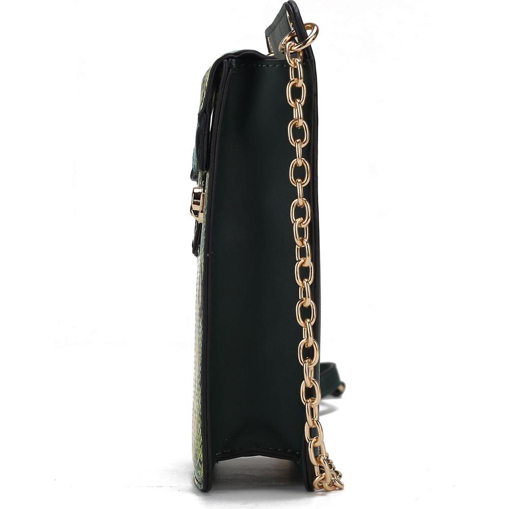 Yael Snake Embossed Vegan Leather Phone Crossbody Handbag: A Touch of Luxury