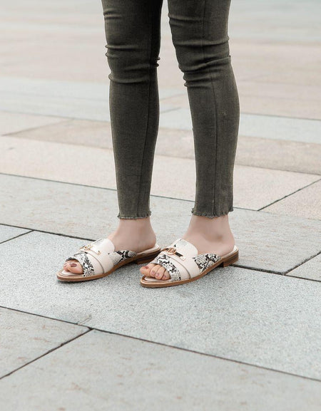 MKF Collection Celine Sandal Snake with Decorative Buckle by Mia K