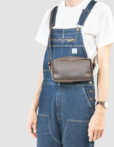 Mini Messenger Bag (Cognac Brown)