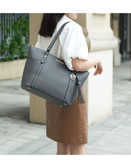 Mia K Gloria Vegan Leather Women Tote Bag