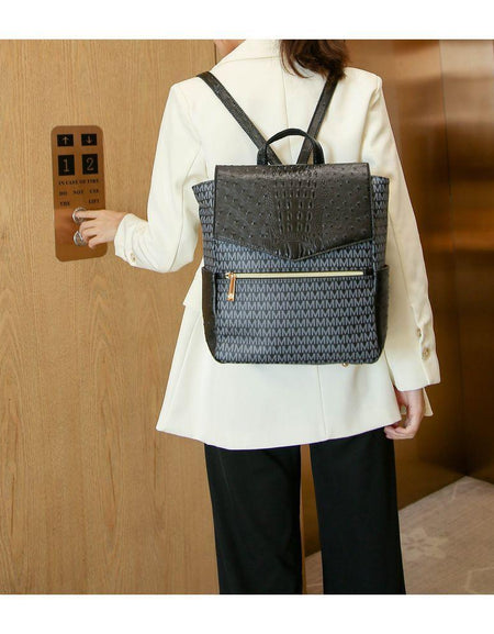 Leidy M Signature/Croco Backpack