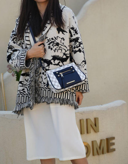 MKF Collection Essie Circular Print Vegan Leather Crossbody Bag