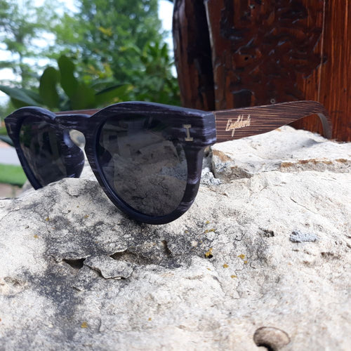 Load image into Gallery viewer, Granite Colored Frame, Bamboo Sunglasses, Polarized
