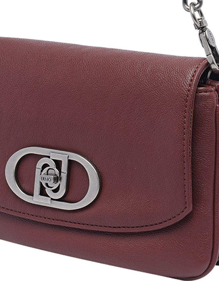 Liu Jo Bordeaux Crossbody Bag with Studs