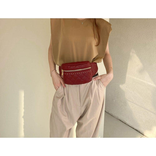 Load image into Gallery viewer, Camilla Quilted Belt Waist Bag - A Touch of Elegance
