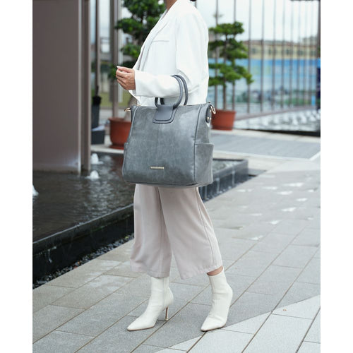 Load image into Gallery viewer, Zori Tote Handbag with Pouch and Wallet in Vegan Leather
