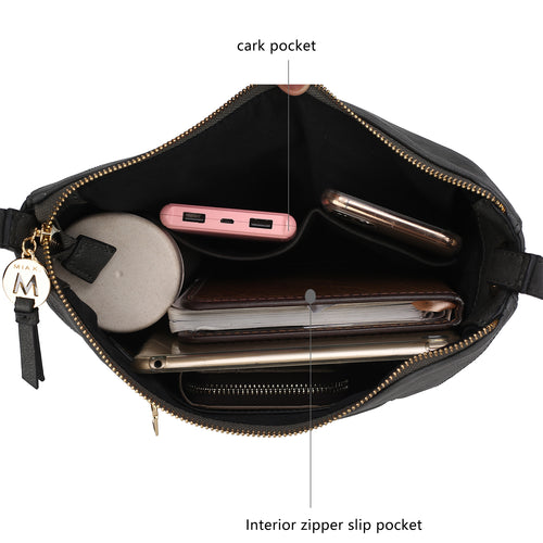 Load image into Gallery viewer, Lux Hobo Bag with Wallet Handbag Vegan Leather Women
