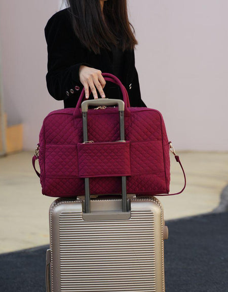 MKF Collection Jayla Solid Quilted Cotton Women Duffle Bag