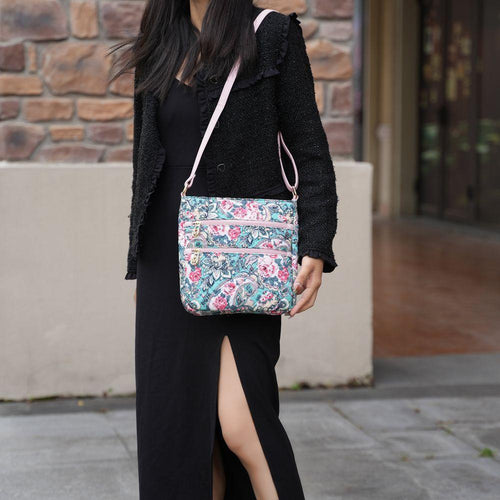 Load image into Gallery viewer, Lainey Quilted Cotton Botanical Pattern Women Crossbody
