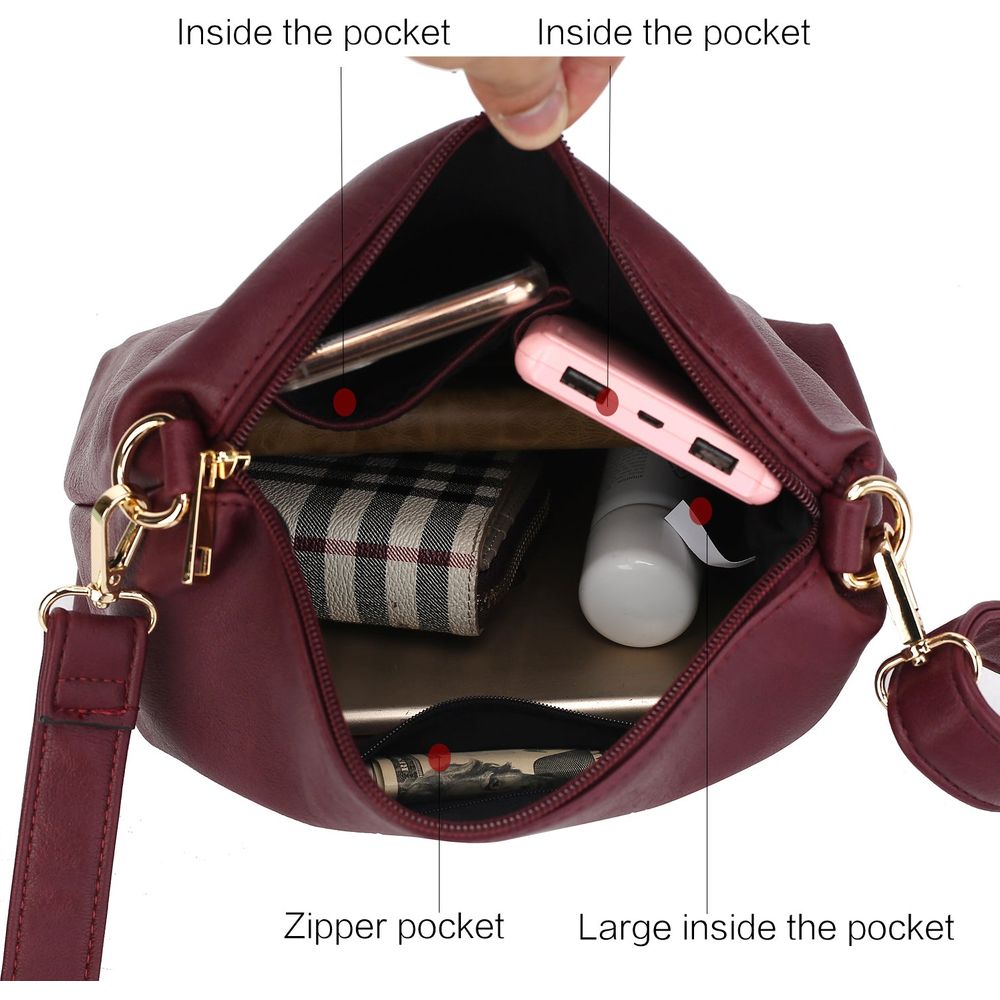 Mariahna 3 Pcs Shopper Tote, crossbody and Wallet.