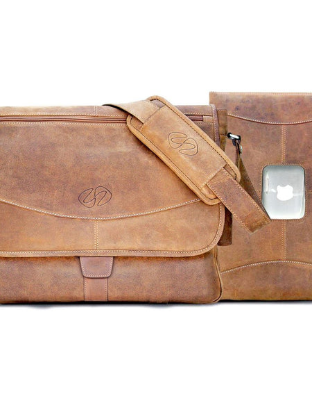 MacCase Preium Leather 14" MacBook Pro Messenger Bag